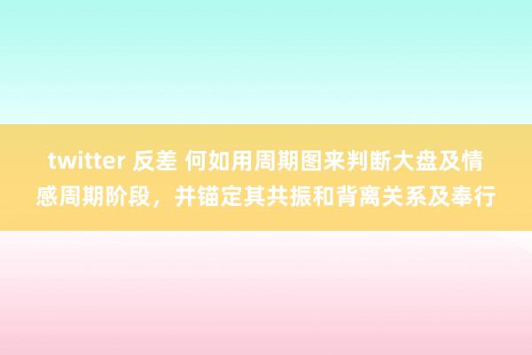 twitter 反差 何如用周期图来判断大盘及情感周期阶段，并锚定其共振和背离关系及奉行