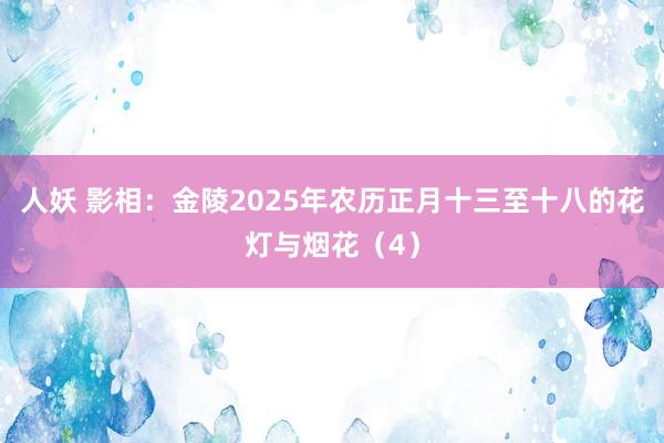 人妖 影相：金陵2025年农历正月十三至十八的花灯与烟花（4）